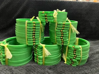Lot of 50 Tajima 12 cm round hoop ring sets (no arms) – used hoops & frames for sale – Buckets of Ink