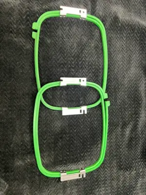 Pair of Tajima-fit square hoops with brackets – used hoops & frames for sale – Buckets of Ink