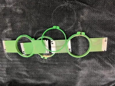 Pair of Tajima 15 cm round hoops with side plates – used hoops & frames for sale – Buckets of Ink