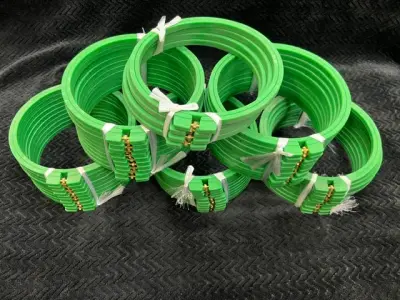 Used Tajima Round tubular hoop rings 18 cm – photo 2 – Buckets of Ink