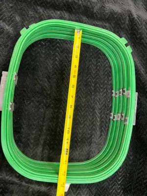 Used Tajima Large rectangle tubular hoop with brackets – photo 4 – Buckets of Ink