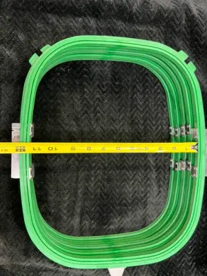 Used Tajima Large rectangle tubular hoop with brackets – photo 5 – Buckets of Ink