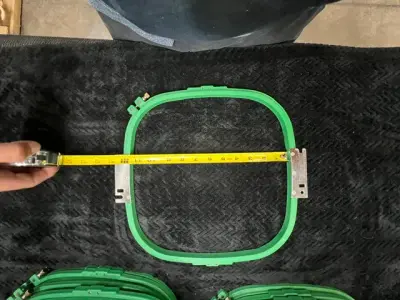 Used Tajima Square tubular hoop ~30 cm – photo 3 – Buckets of Ink